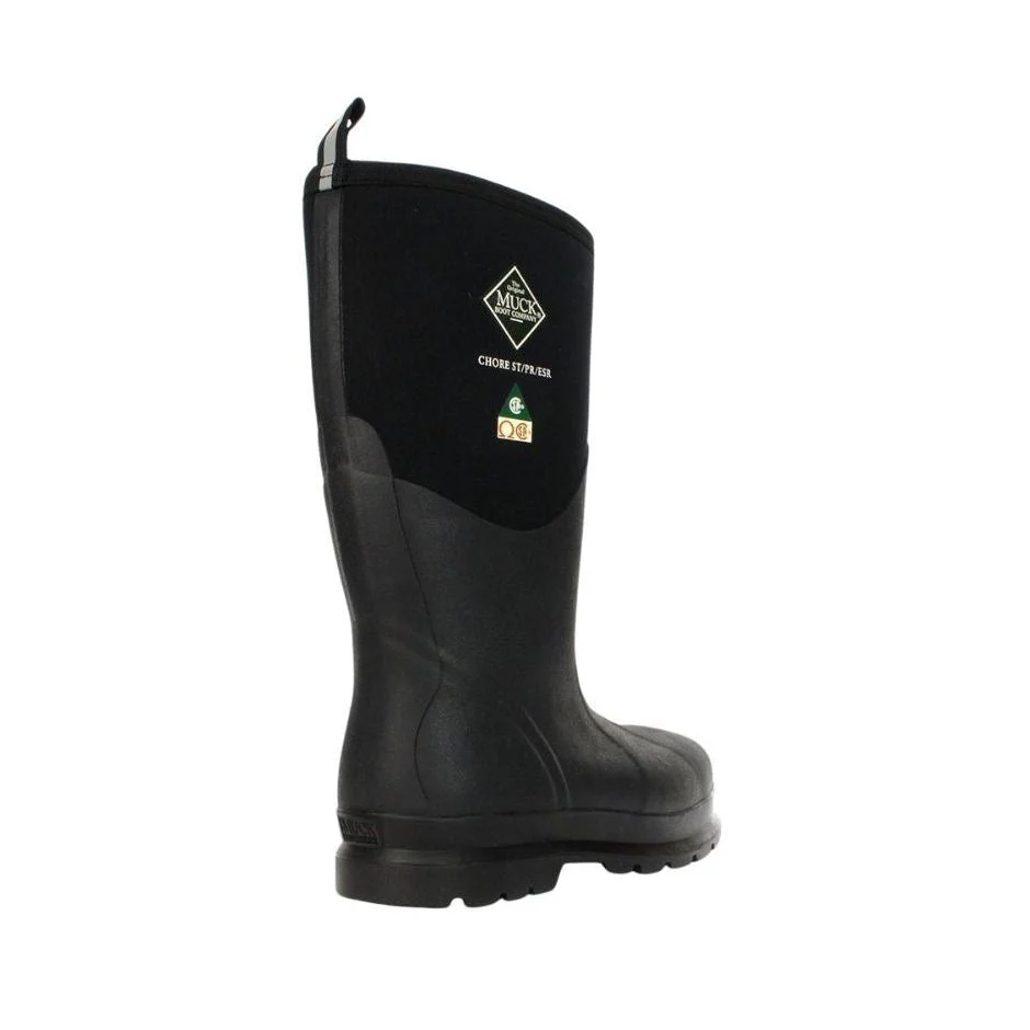 Muck Boots Tall Chore Steel Toe Fleece CSA - Black - Image 2