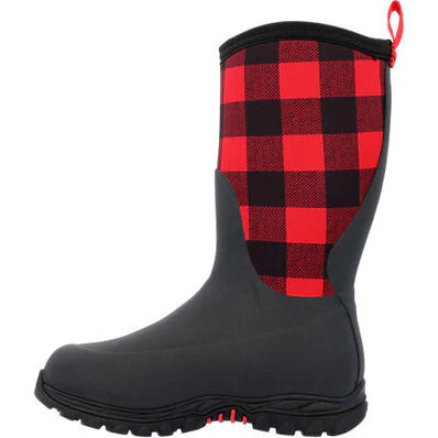 Muck Kid's Rugged 2 Boots - Red/Black Plaid - Image 3