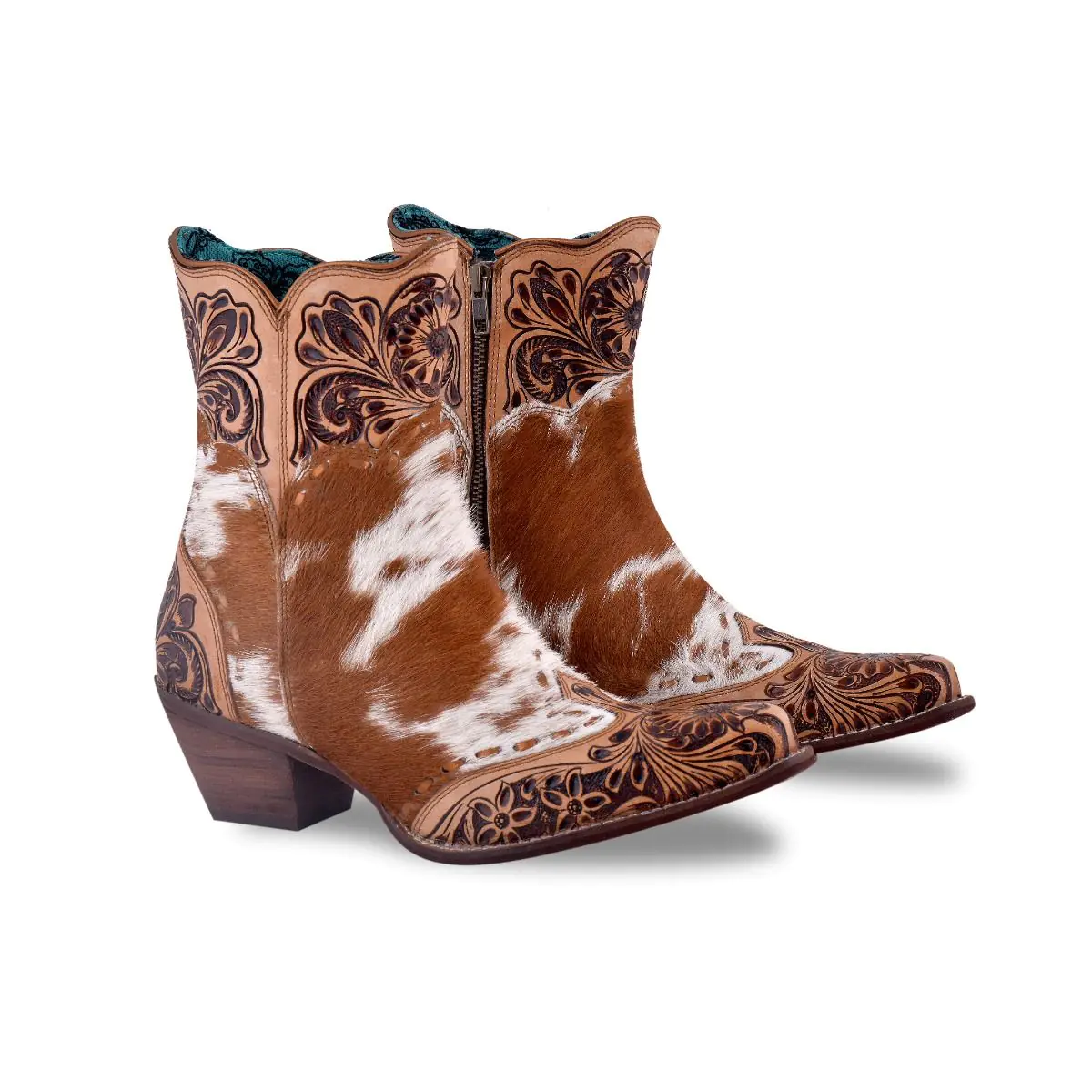 Myra Women's Winchester Hair On Hide & Hand-Tooled Boots - Image 3