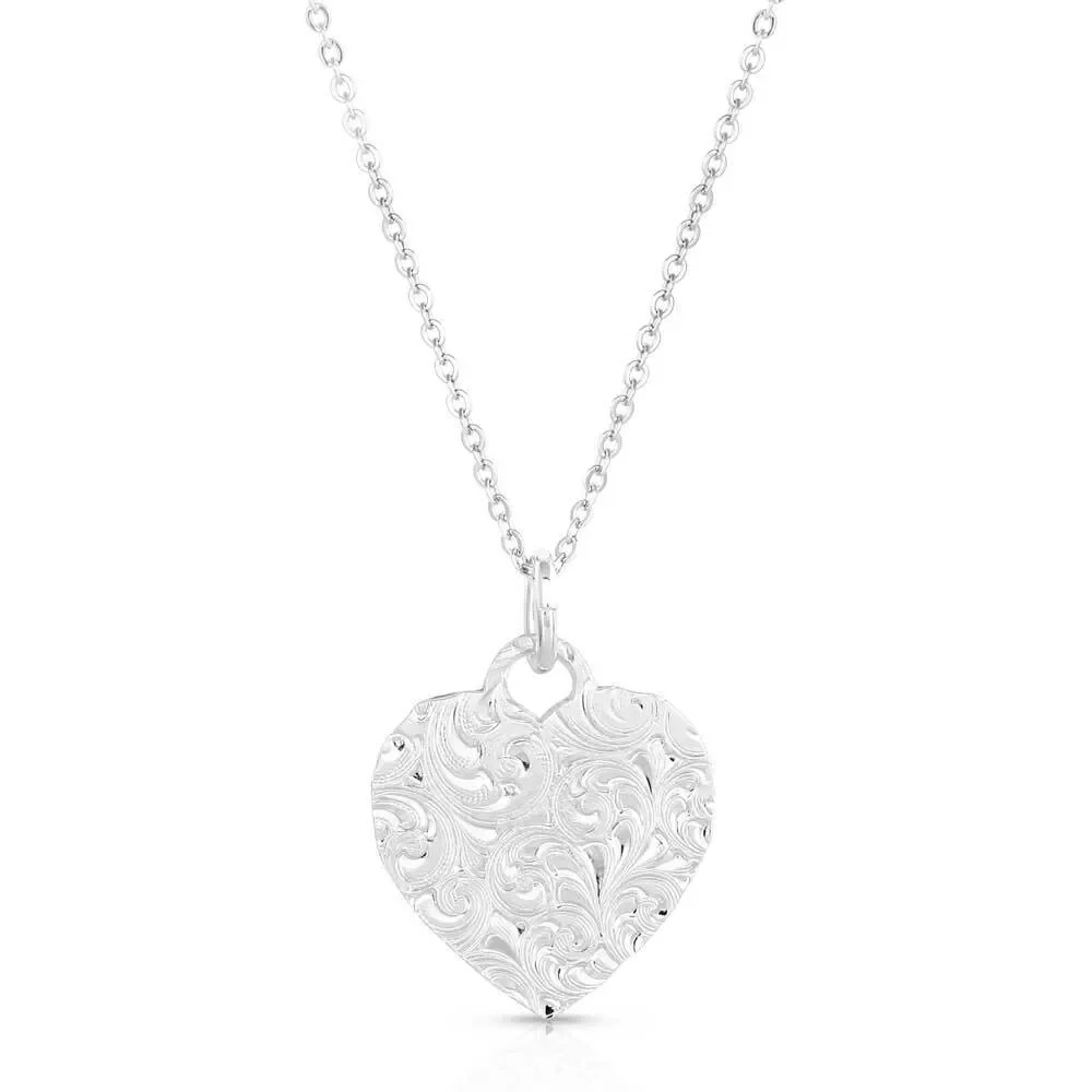 Montana Silversmith Chiseled Heart Turquoise Necklace - Image 2