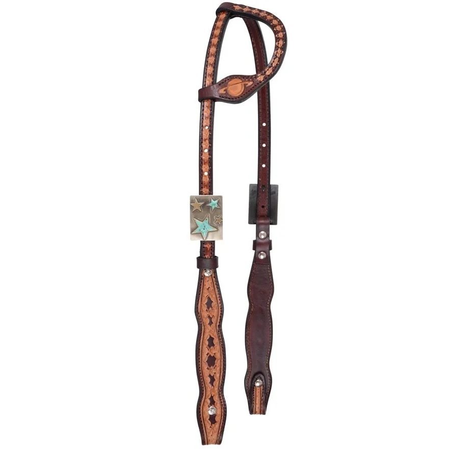 Circle Y 5/8" Single Ear Headstall - Saturn Rising Vintage