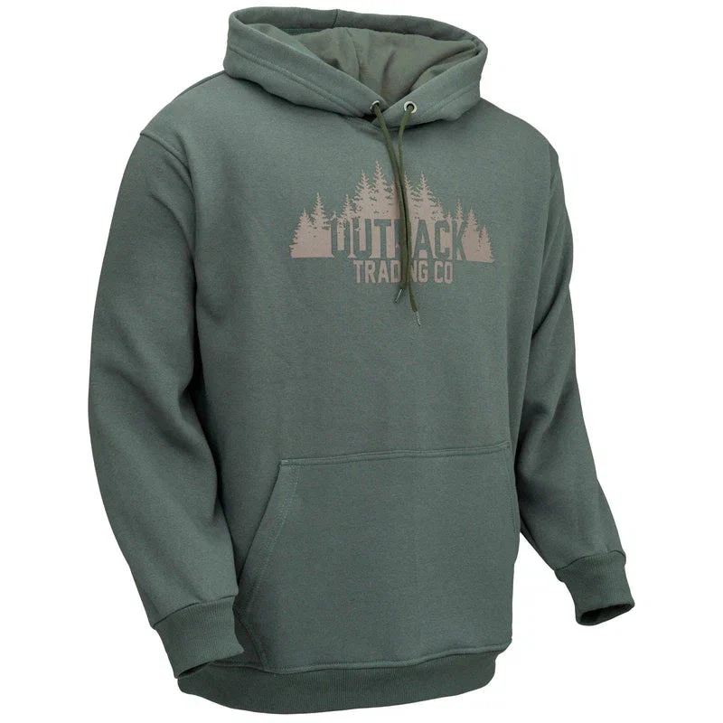 Outback Men's Brett  Long Sleeve Hoodie- Olive - Image 3