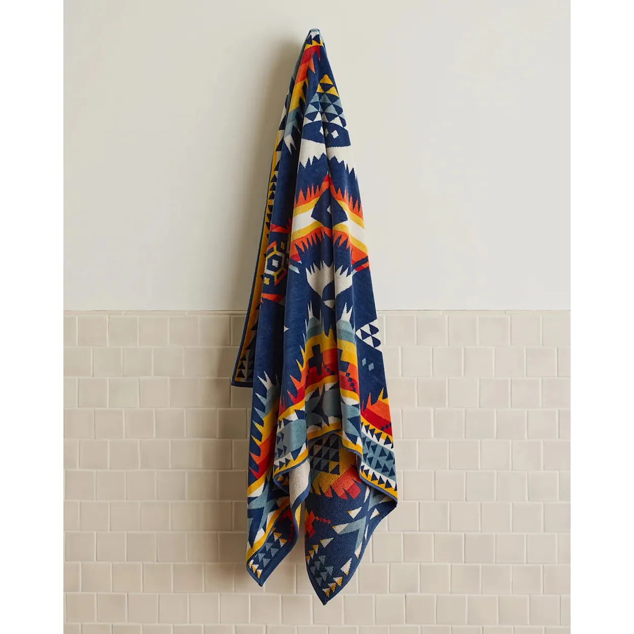 Oversized Jacquard Nehalem Spa Towel - Navy