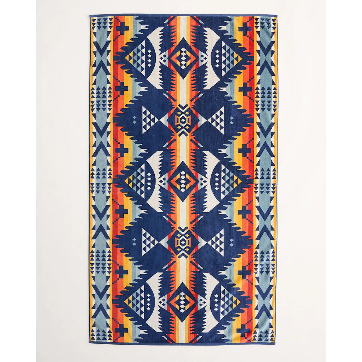 Oversized Jacquard Nehalem Spa Towel - Navy - Image 2