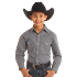 Panhandle Boy's 2 Pocket Long Sleeve Shirt - Black