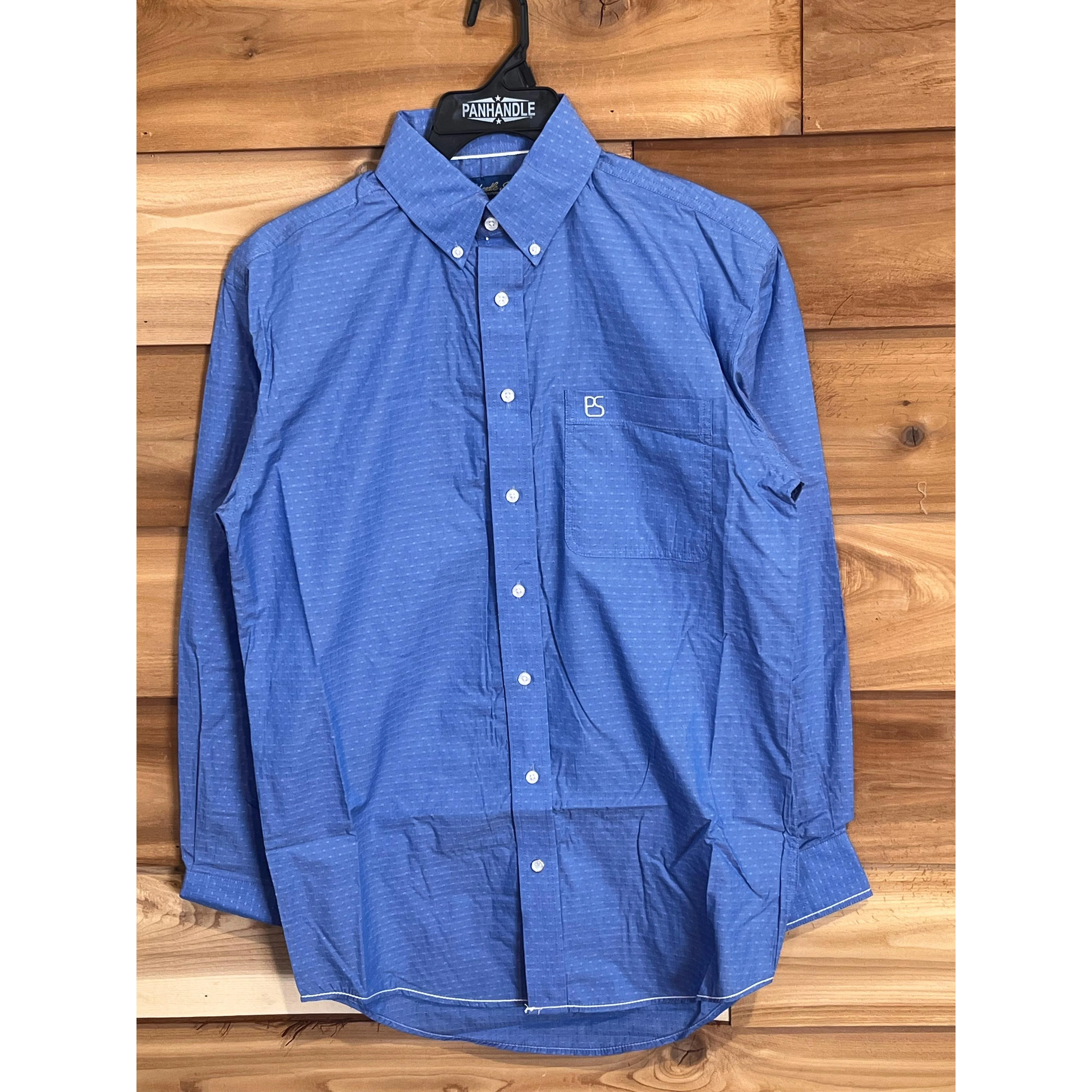 Panhandle Men's Long Sleeve Shirt- Blue - Image 2