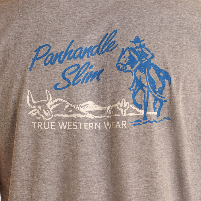 Panhandle Men's Short Sleeve Graphic Tee Shirt-Grey - Image 2