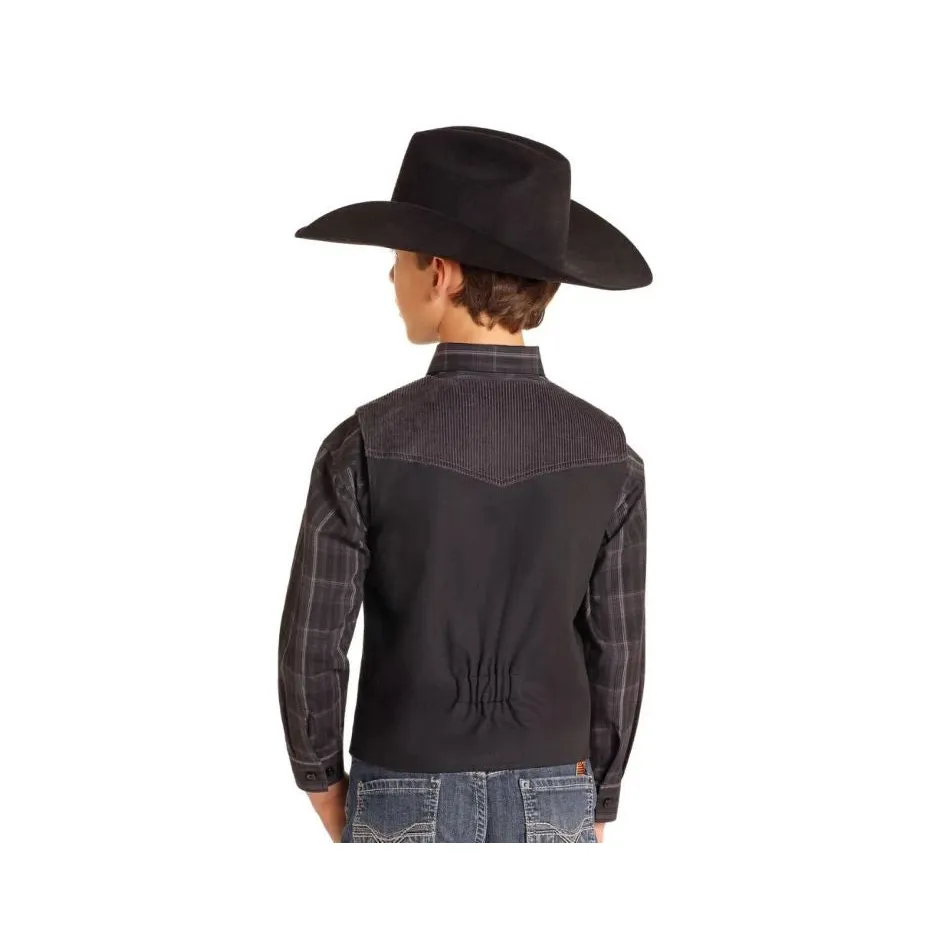 Powder River Kid's Rodeo Vest - Black - Image 2
