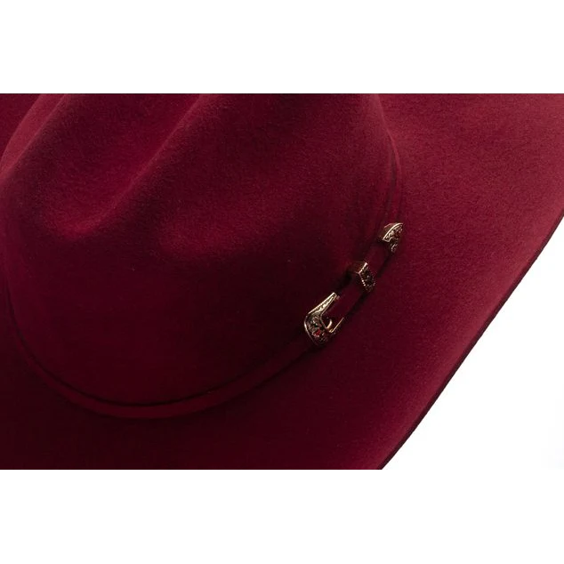 ProHat Wool Felt Precreased Western Hat - California Wine - Image 4
