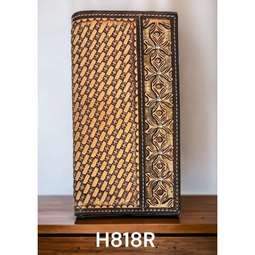 Ranger Twisted X  Rodeo Filigree Wallet with Basket Weave and  Stainless Steel Accents