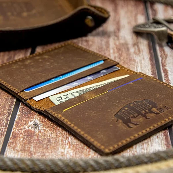 Red Dirt Men's Bifold Card Case - Natural Brindle - Image 2