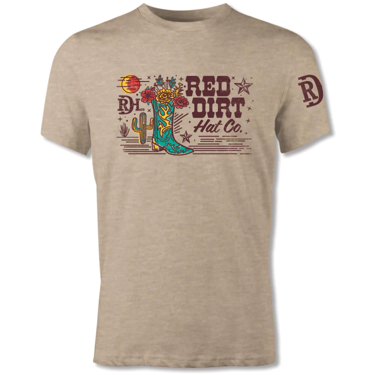 Red Dirt Hat Co. Unisex Dosey Doe T-Shirt - Heather Tan