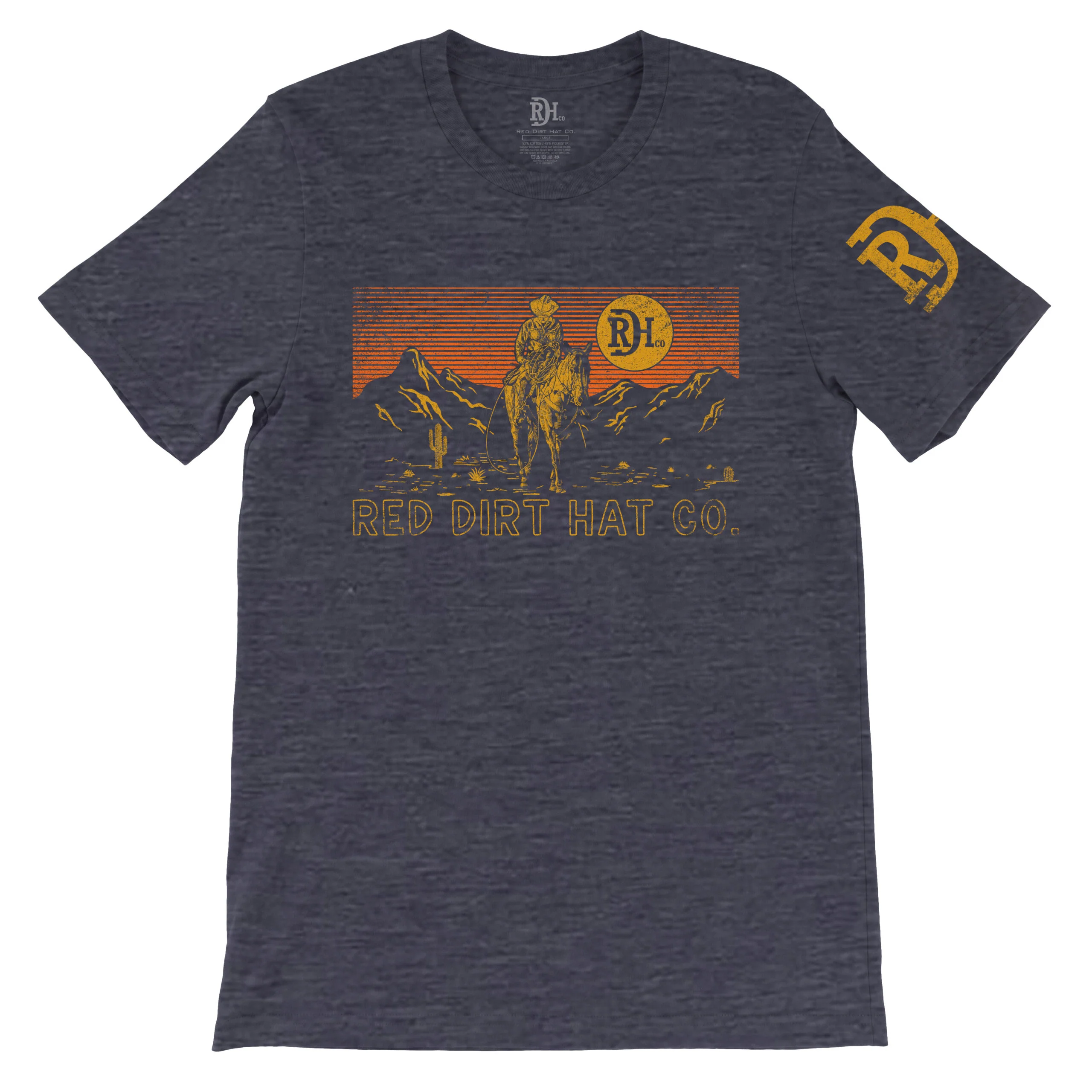 Red Dirt Hat Co. Unisex Vaquero T-Shirt - Heather Navy - Image 2