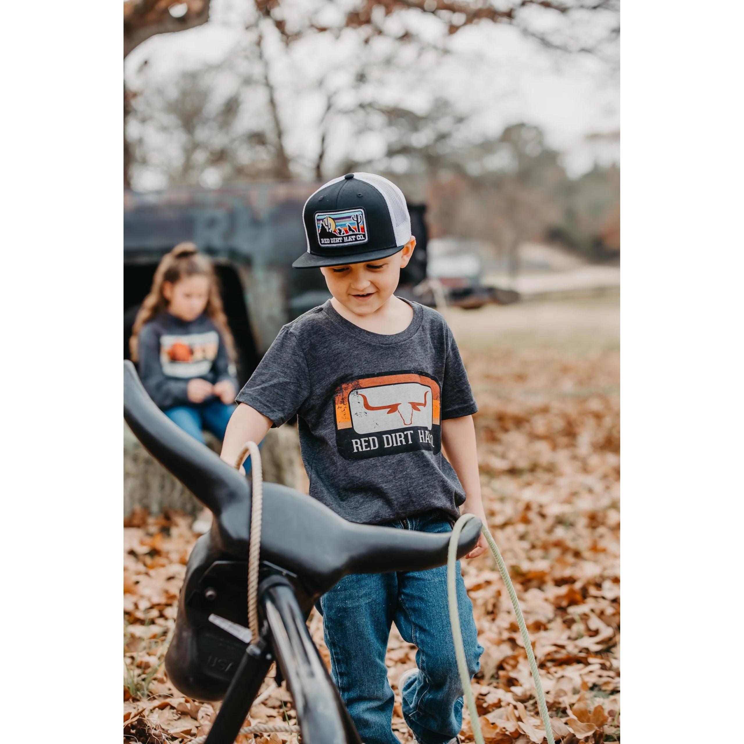 Red Dirt Hat Co. Youth Runaway T-Shirt - Heather Grey - Image 3