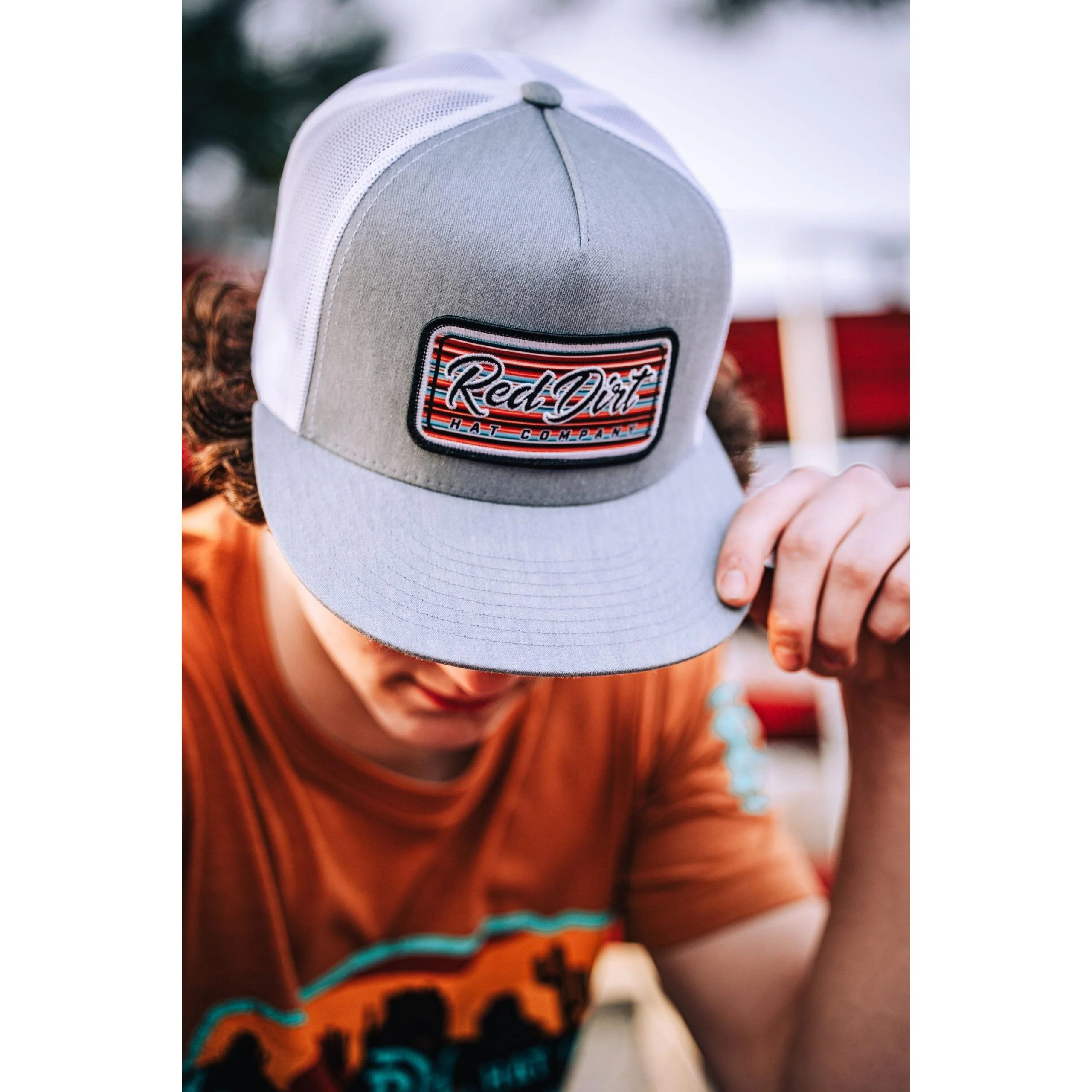 Red Dirt Hat Co. Serape 2023 - Heather Grey/White
