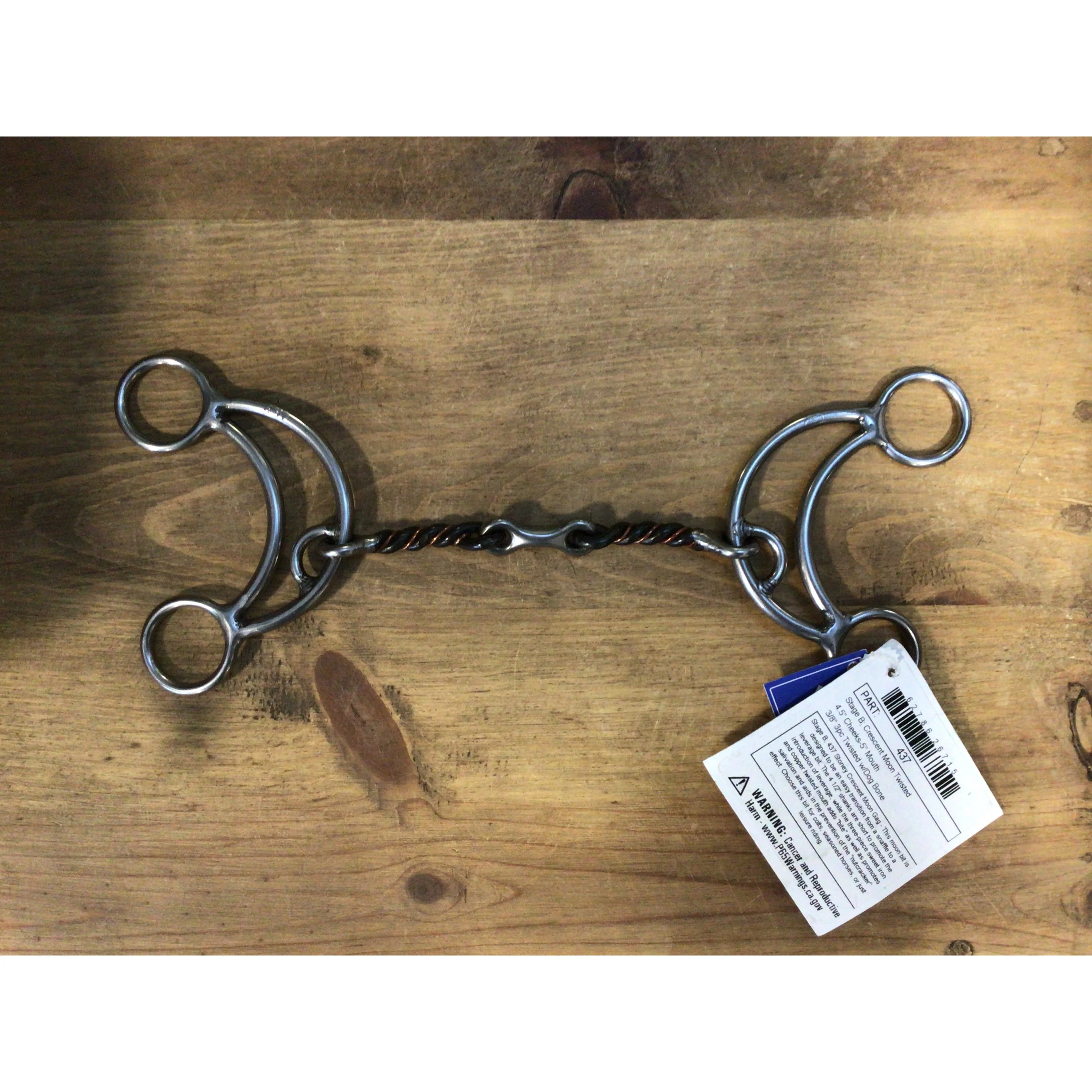 Reinsman Stage B Crescent Moon Twisted Bit