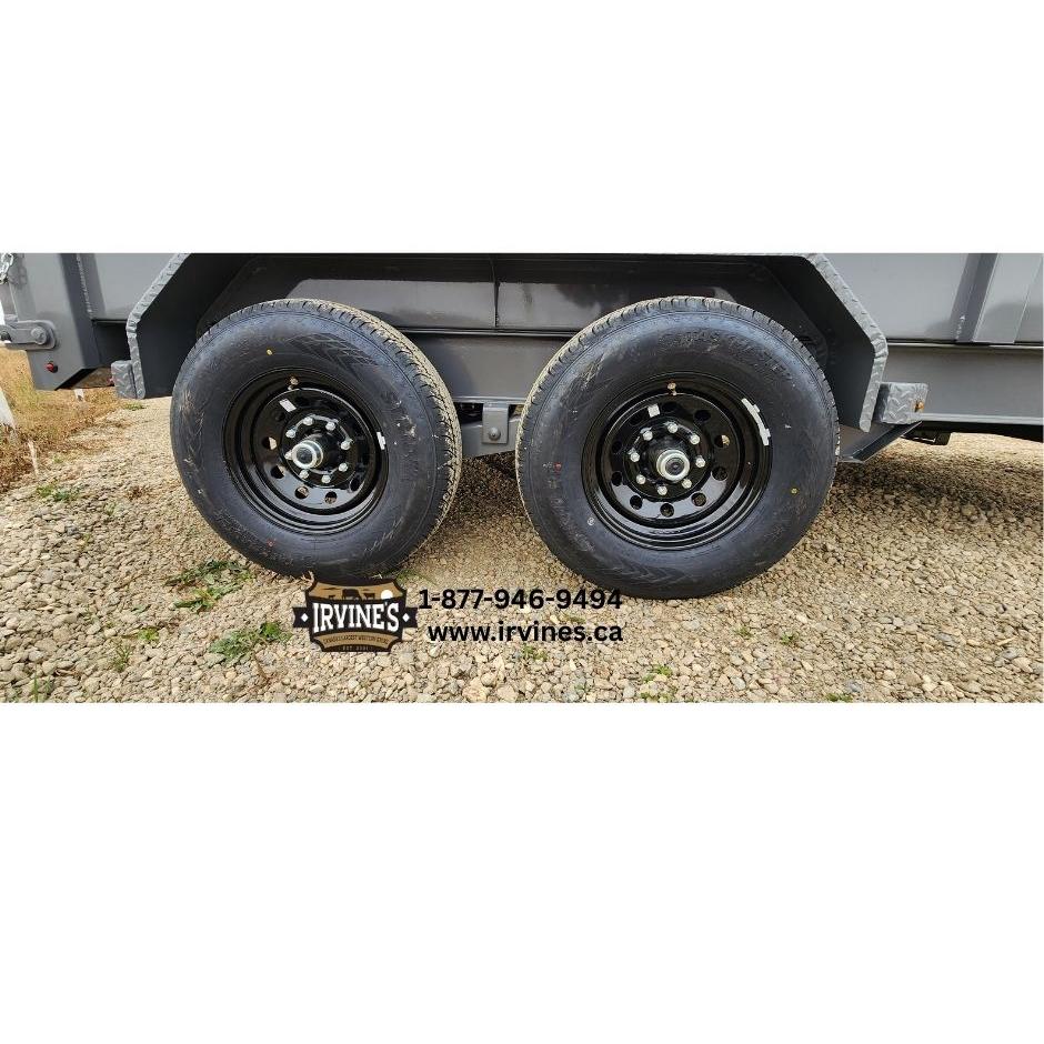 **RENTAL**  2026 Delco Dump Trailer - Grey - Image 3