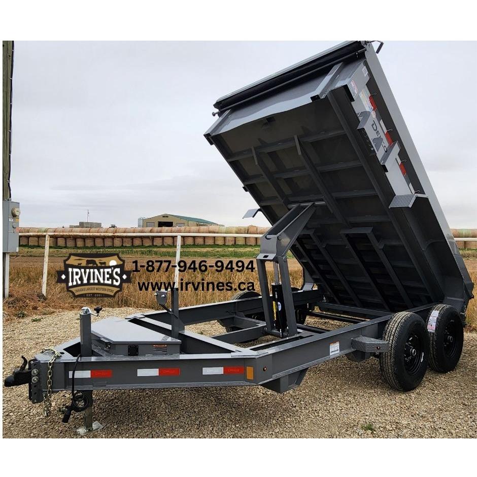 **RENTAL**  2026 Delco Dump Trailer - Grey - Image 4