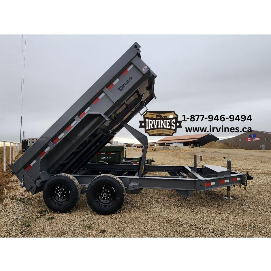 **RENTAL**  2026 Delco Dump Trailer - Grey - Image 5