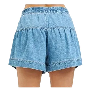 Risen Women's Elastic Band Slouchy w/ Shirred Detail Shorts - Medium - Image 2