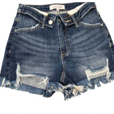 Risen Women's High Rise Folded Waist Shorts - Medium
