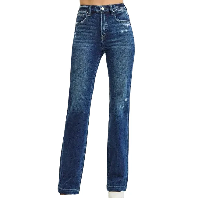 Risen Women's Tummy Control High Rise Straight Jeans - Multiple Colours
