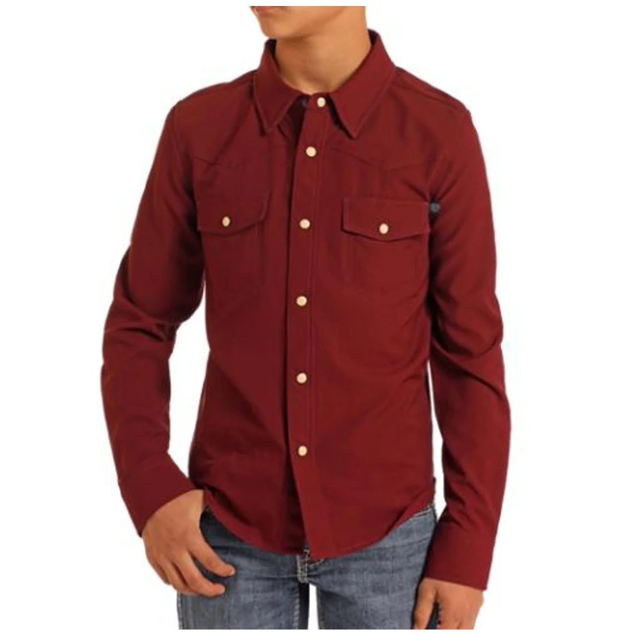Rock & Roll Boy's Long Sleeve  Tek Shirt- Multiple Colours - Image 2