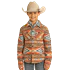 Rock & Roll Boy's Printed Jacquard Shirt Jacket - Orange