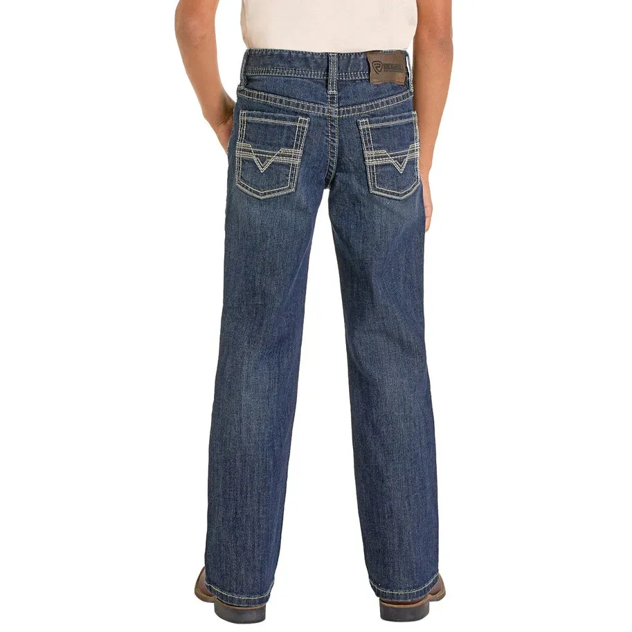 Rock & Roll Boys Regular Fit Signature Bootcut Jeans- Dark Vintage - Image 2