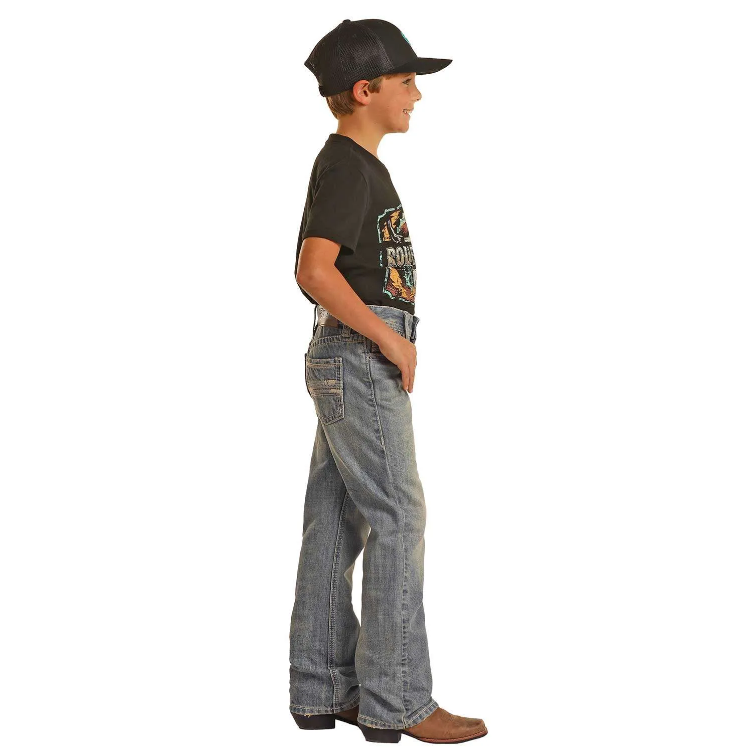 Rock & Roll Boy's Straight Raised Bootcut Jeans - Image 4