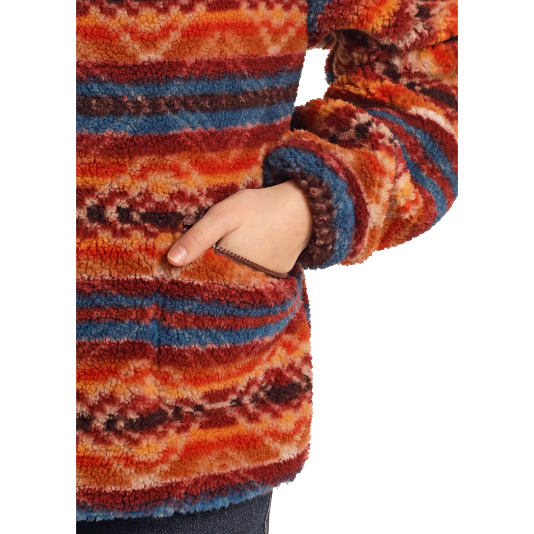 Rock & Roll Girl's Aztec Print Sherpa - Multiple Colours - Image 2