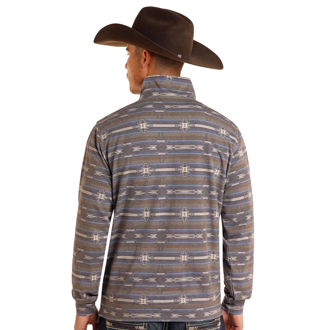 Rock & Roll Men's Performance Printed Pullover - Navy - Image 2