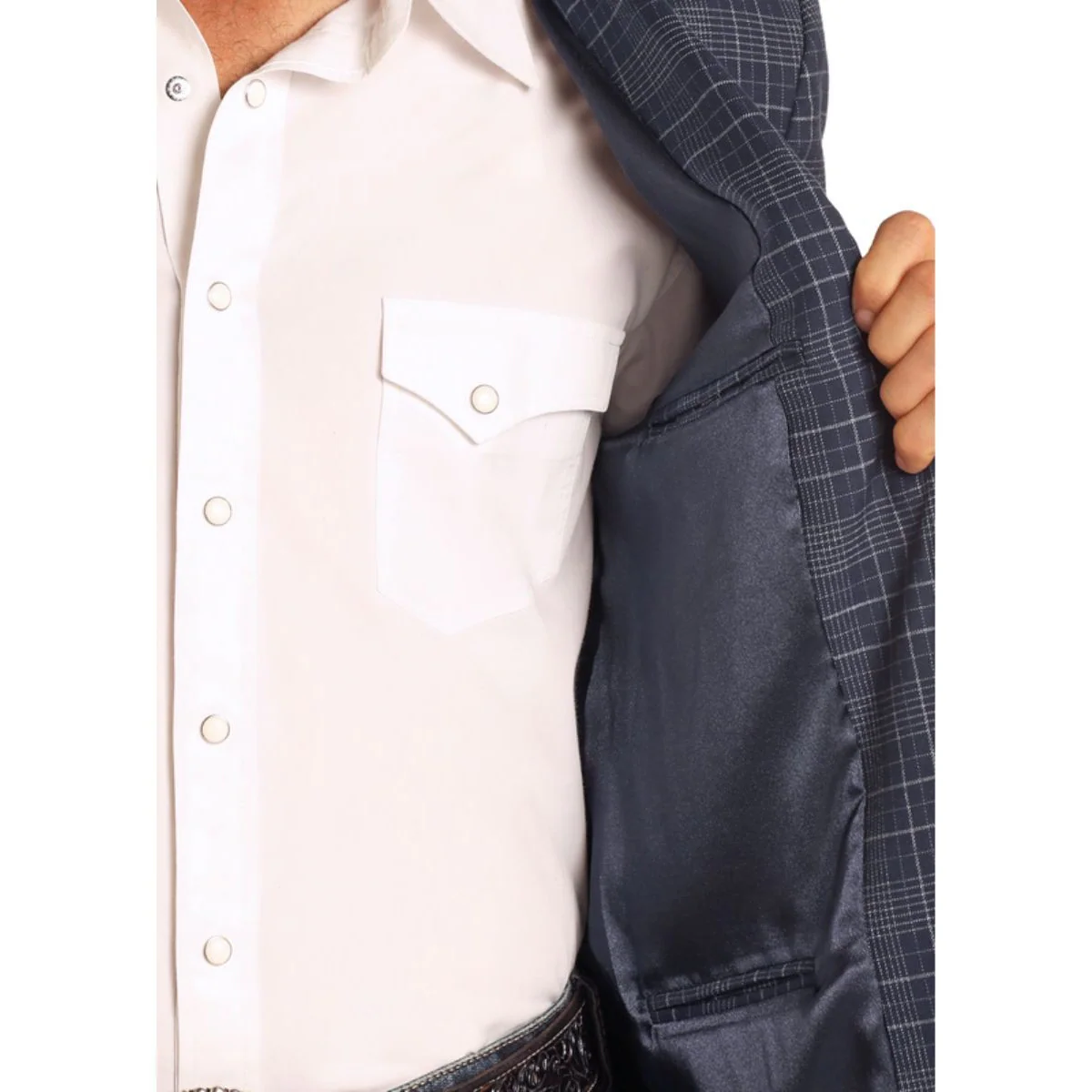 Rock & Roll Men's RRD Western Blazer- Indigo - Image 2