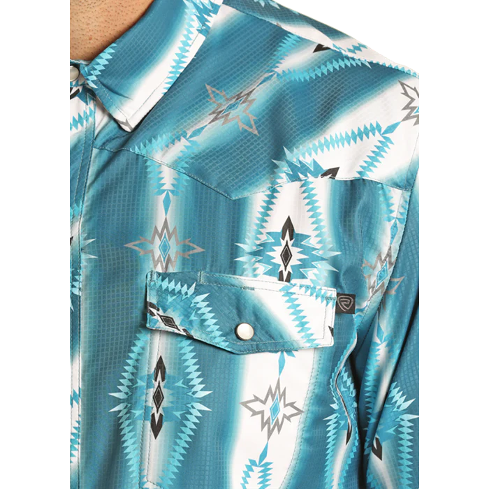 Rock & Roll Men's SS Aztec Ripstop Snap Shirt *FINAL SALE* - Image 2