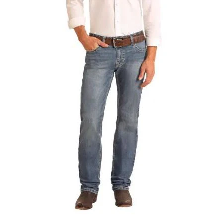 Rock & Roll Men's Straight Leg Revolver Jeans- Vintage Wash
