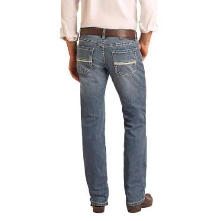 Rock & Roll Men's Straight Leg Revolver Jeans- Vintage Wash - Image 2