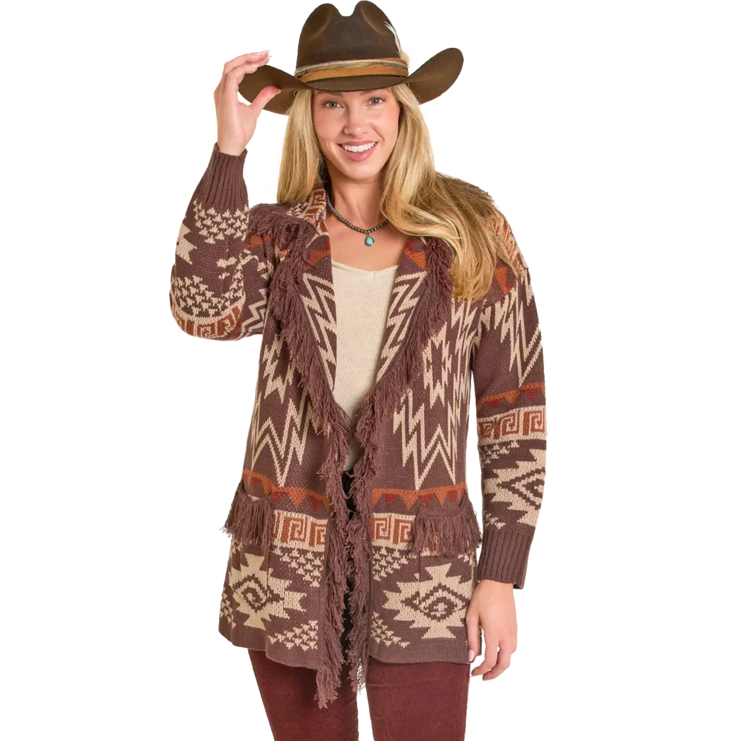 Rock & Roll Aztec Sweater with Fringe - Multiple Colours - Image 2