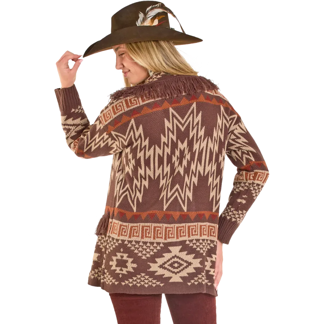 Rock & Roll Aztec Sweater with Fringe - Multiple Colours - Image 3
