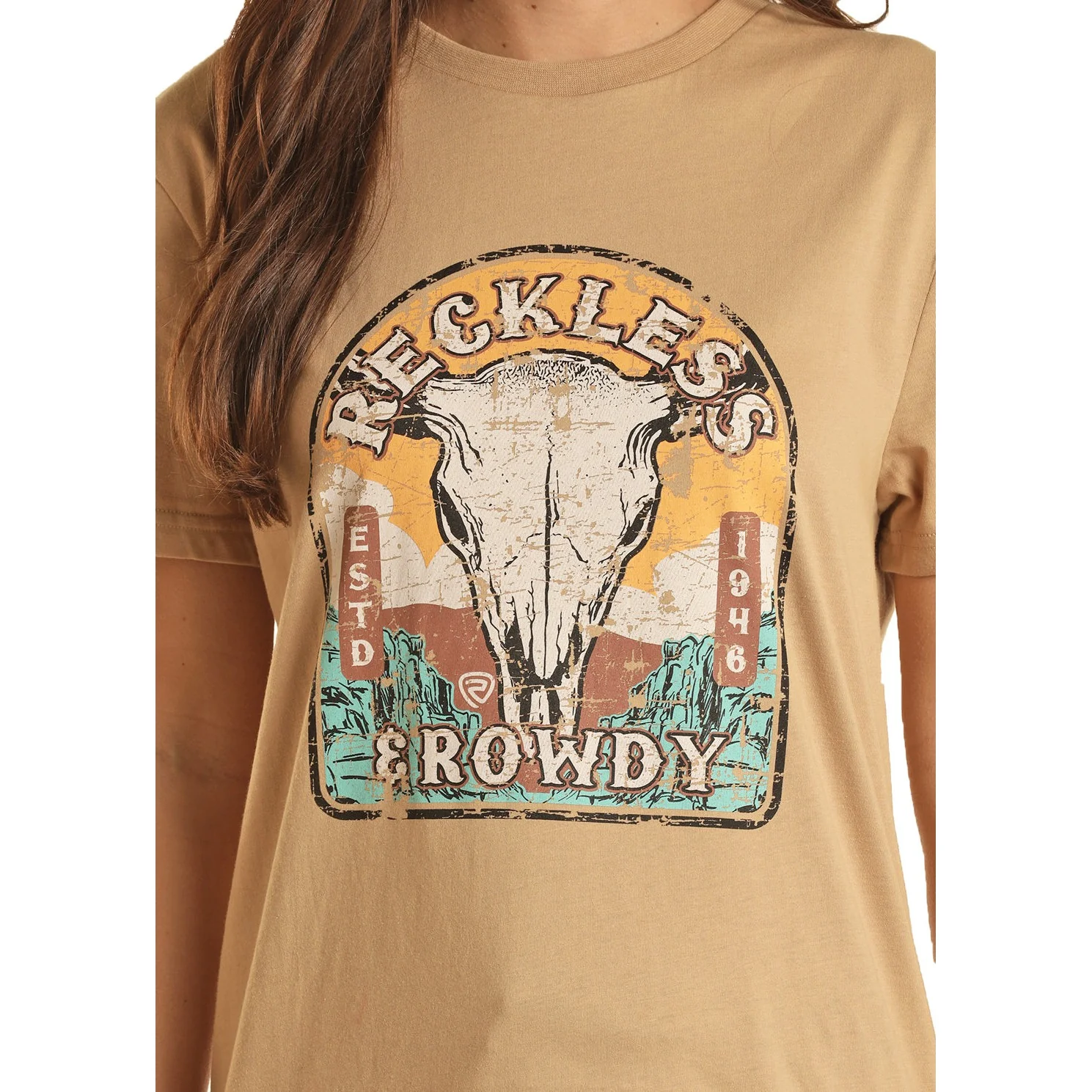 Rock & Roll Unisex Graphic Tee - Taupe - Image 3