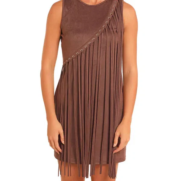 Rock & Roll Women's Asymmetrical Fringe Dress- - Image 2