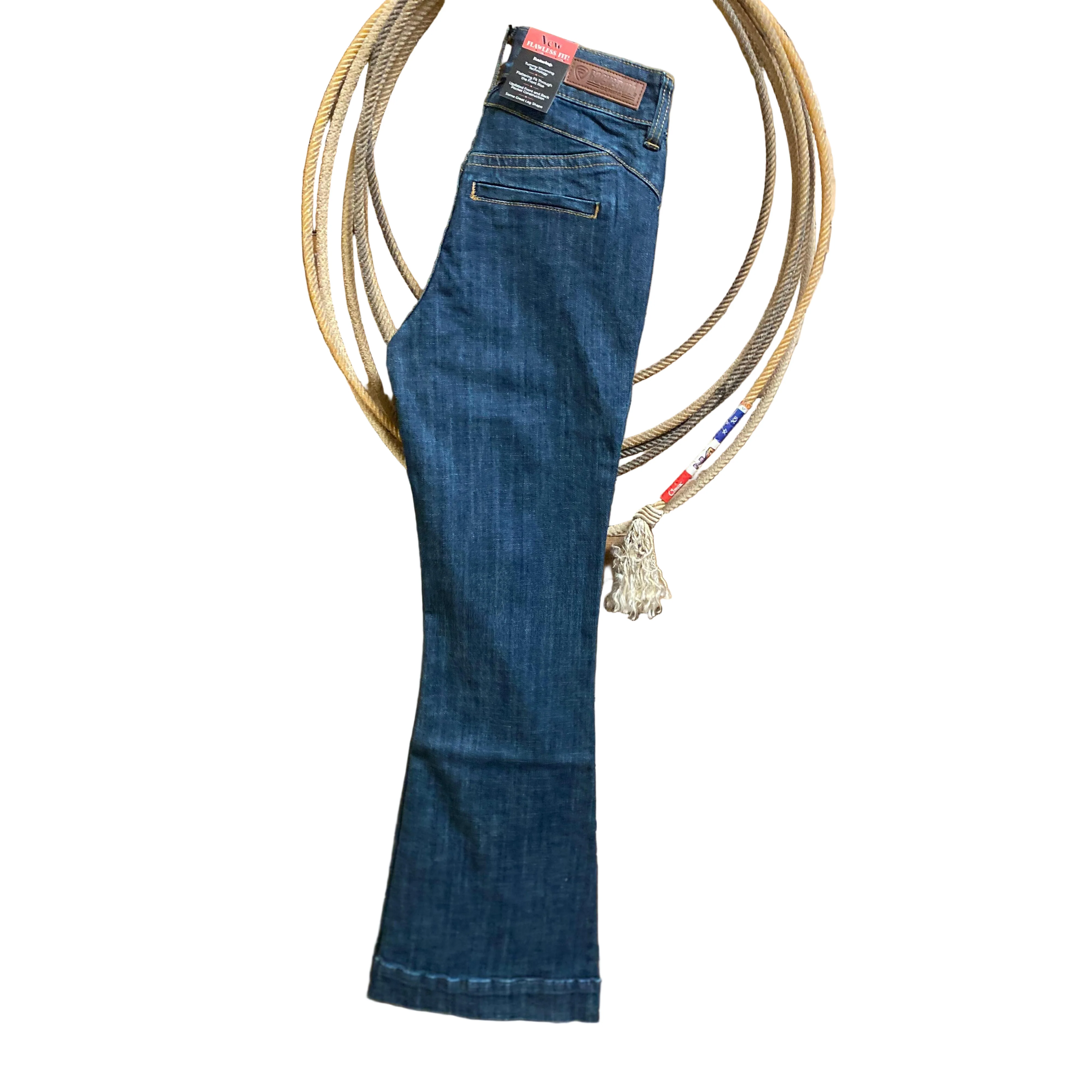 Rock & Roll Women's Welt Pocket High Rise Jeans - Dark Wash - Image 2
