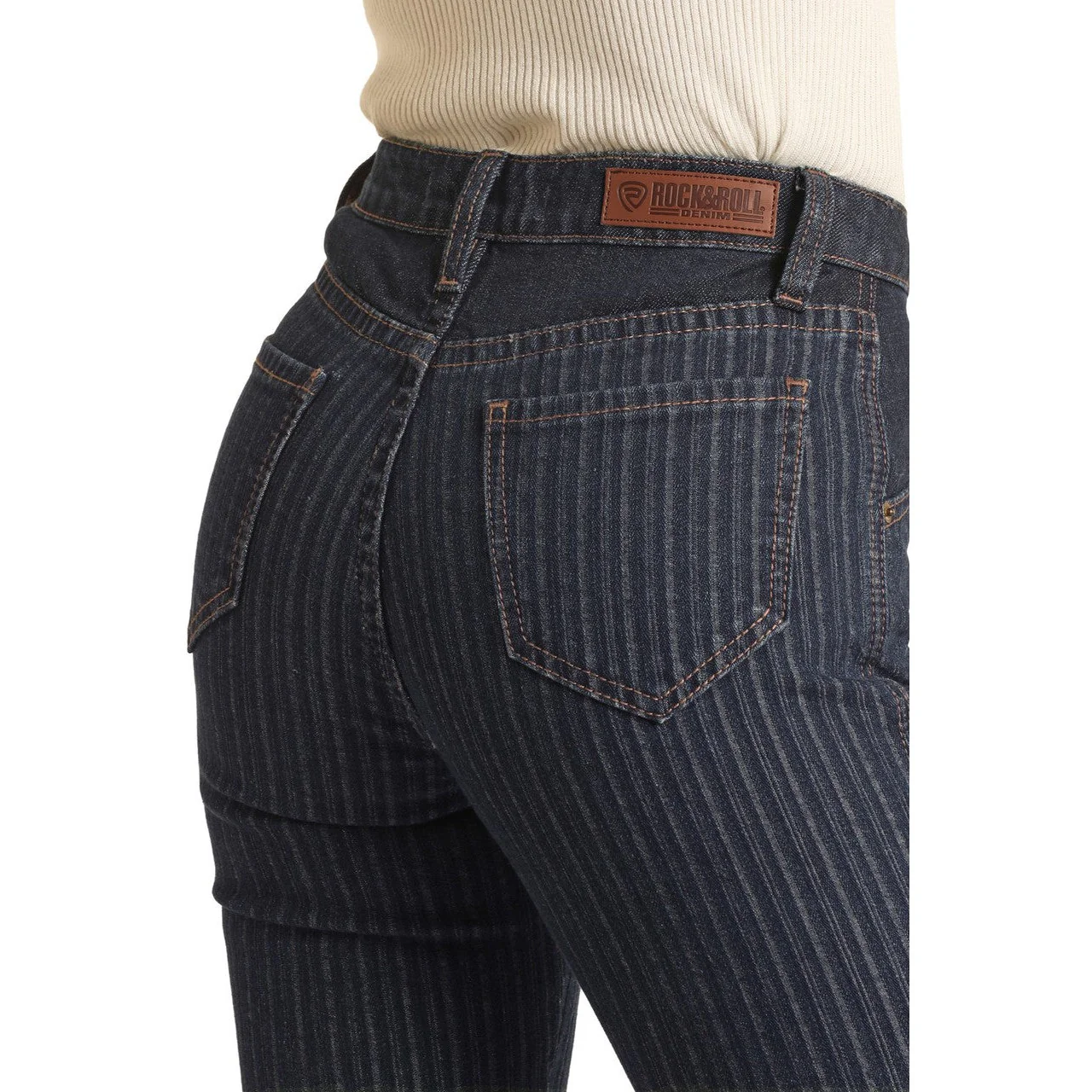 Rock & Roll Women's High Rise Stretch Bootcut Jeans - Dark Wash - Image 4