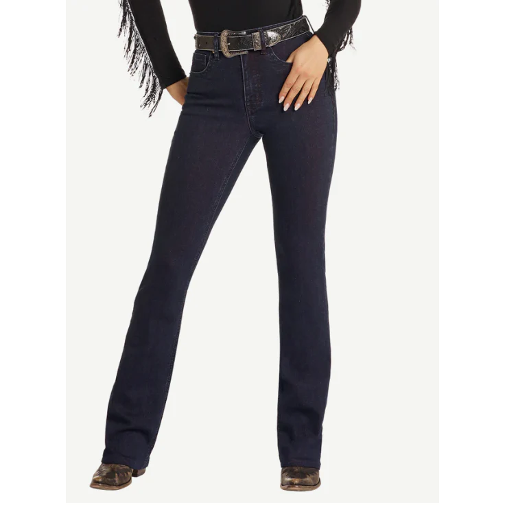 Rock & Roll Women's High Rise Two-Tone Bootcut Jeans - Dark Wash - Image 4