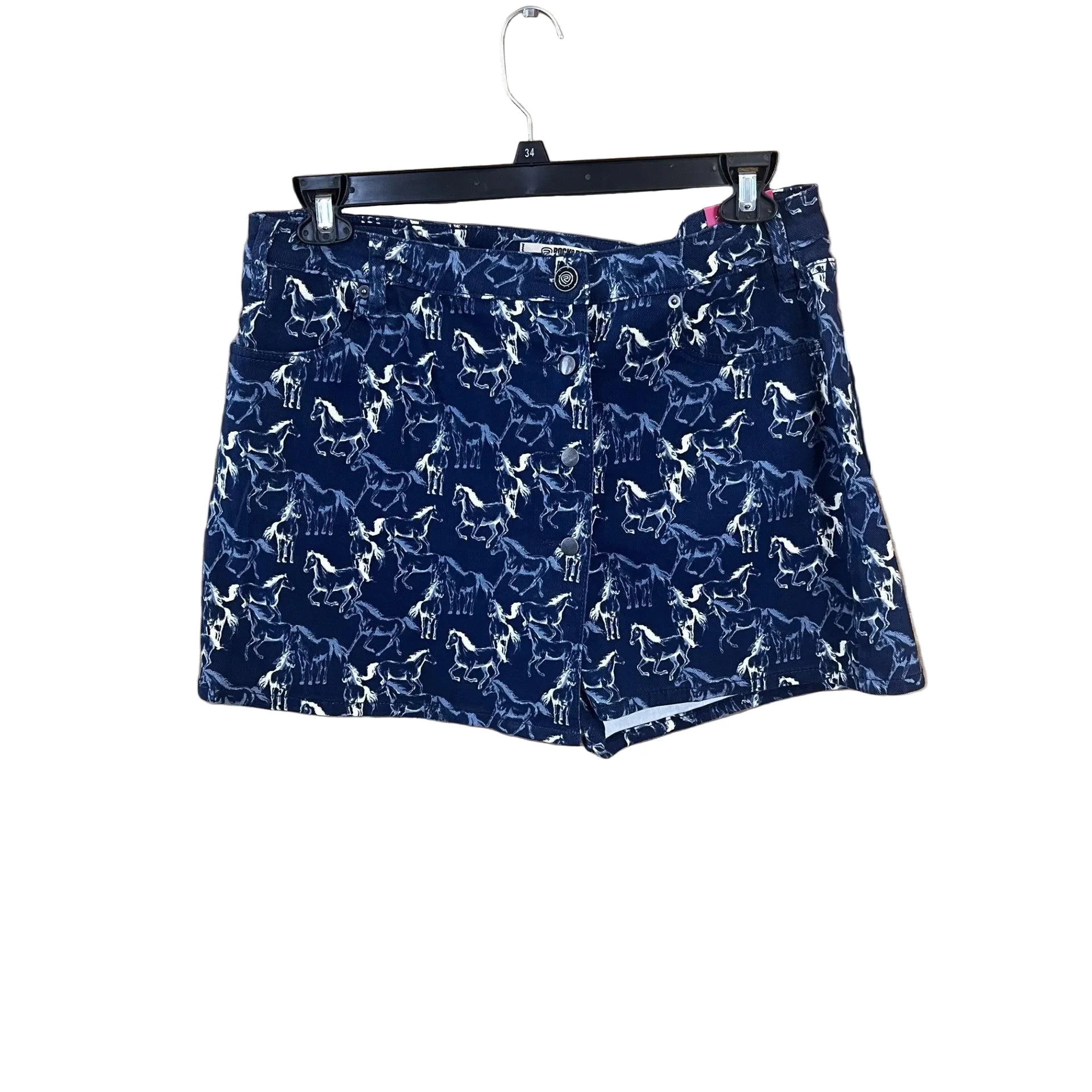Rock & Roll Women's Horse Print Skort- Blue