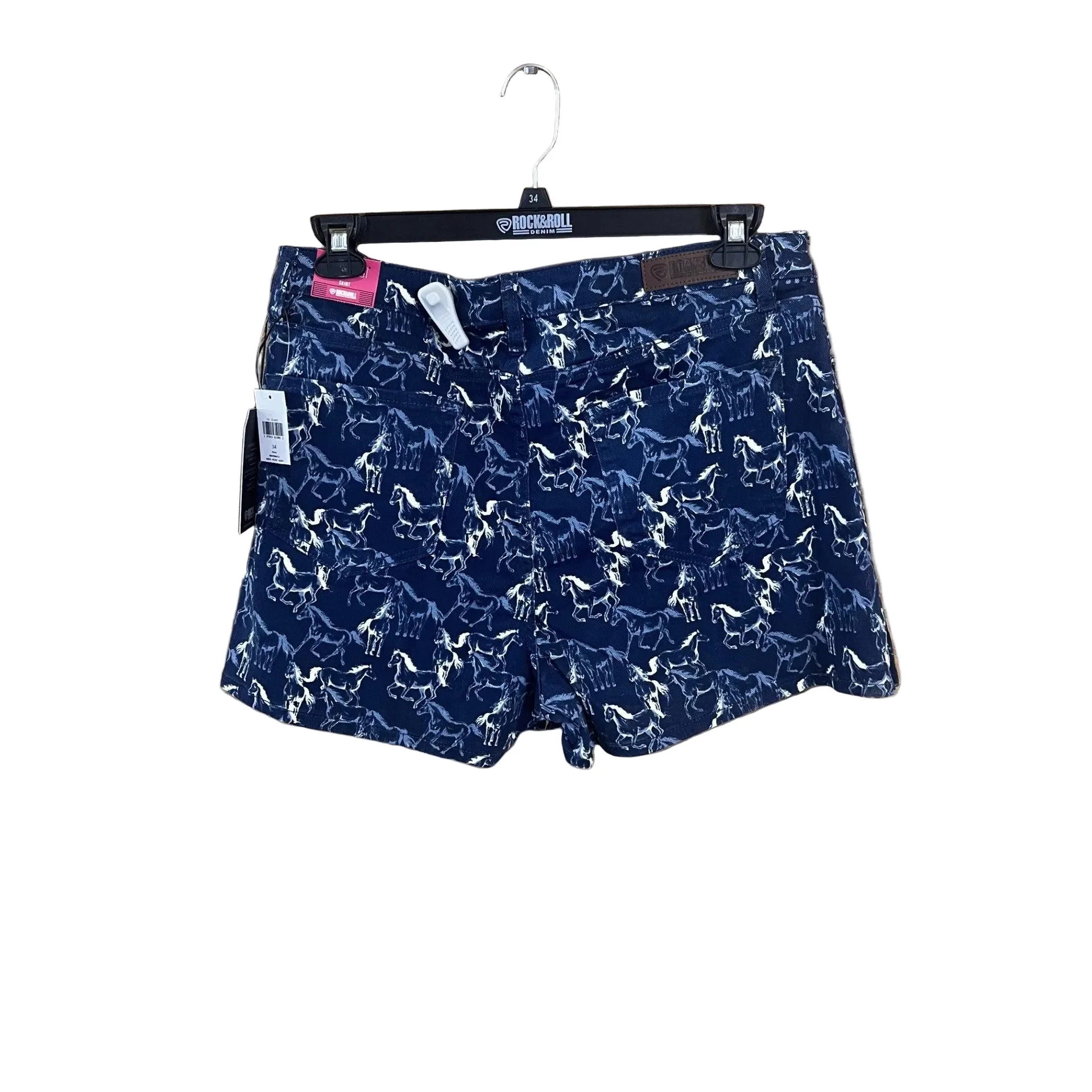 Rock & Roll Women's Horse Print Skort- Blue - Image 2