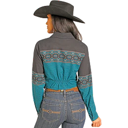 Rock & Roll Women's Long Sleeve Retro Aztec Border Shirt - Multiple Colours - Image 2