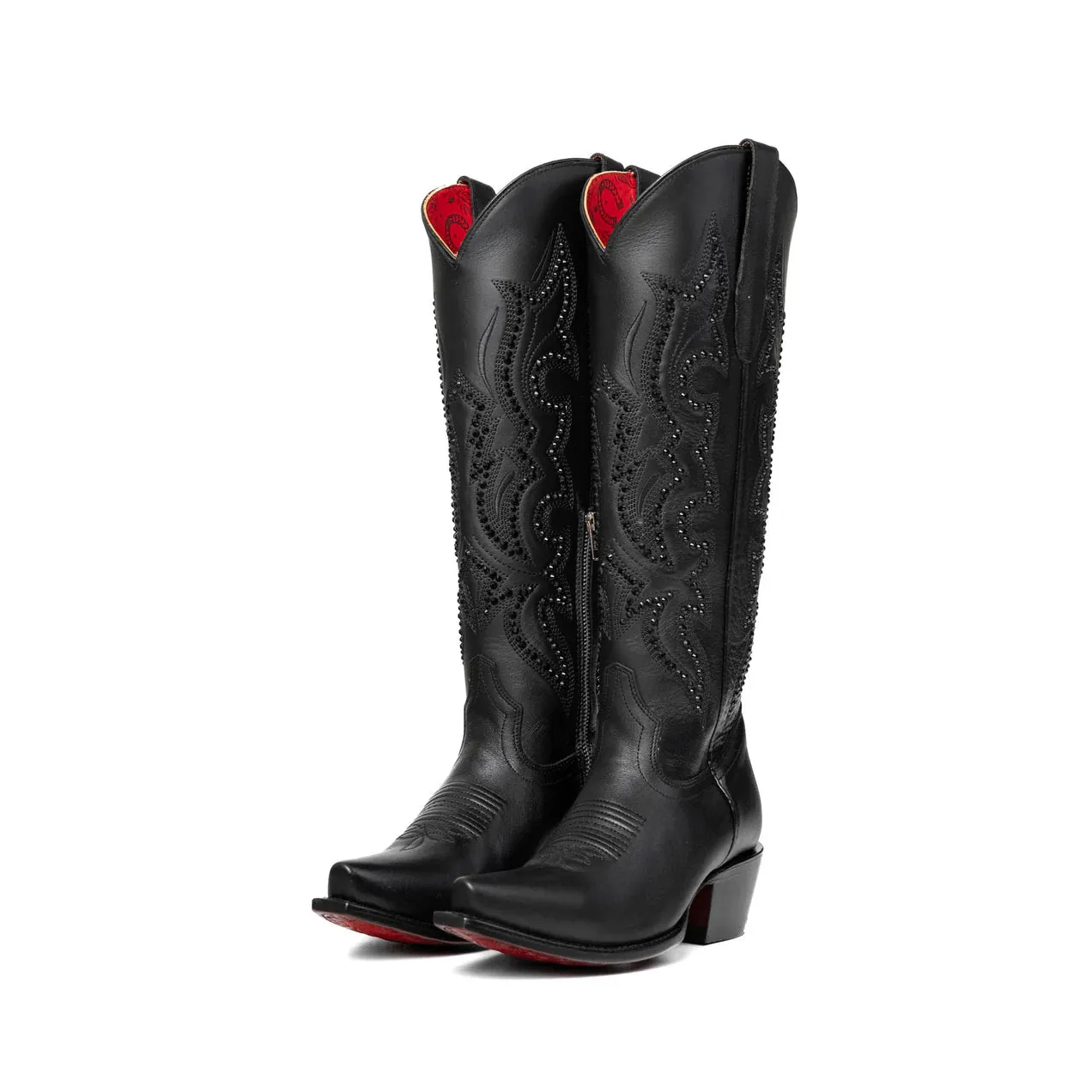 Rock'em Marbella Tall Snip Toe Red Bottom Cowgirl Boot - Multiple Colors - Image 2