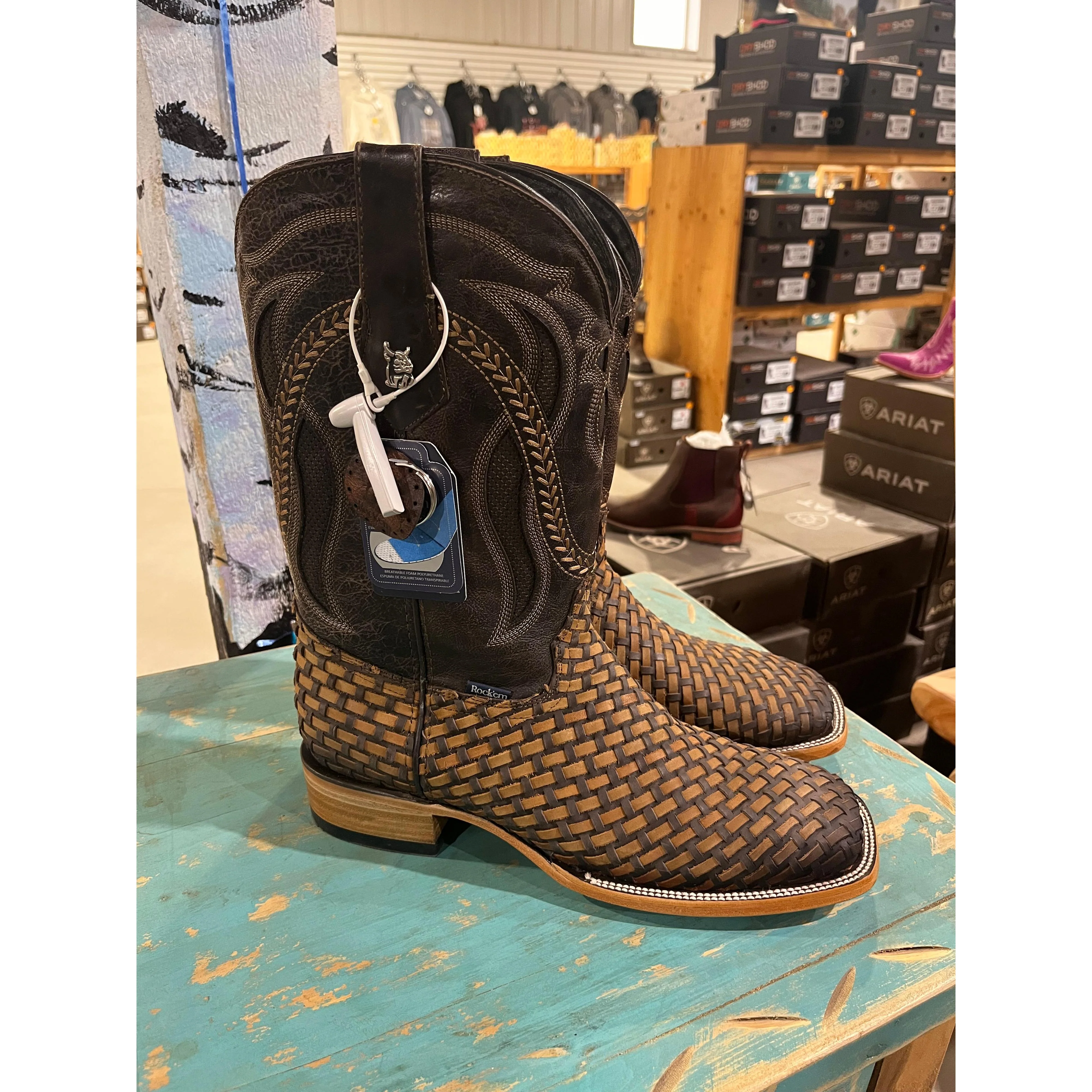 Rock'em Men's Hungria Choco/Tan Western Boots - Image 2
