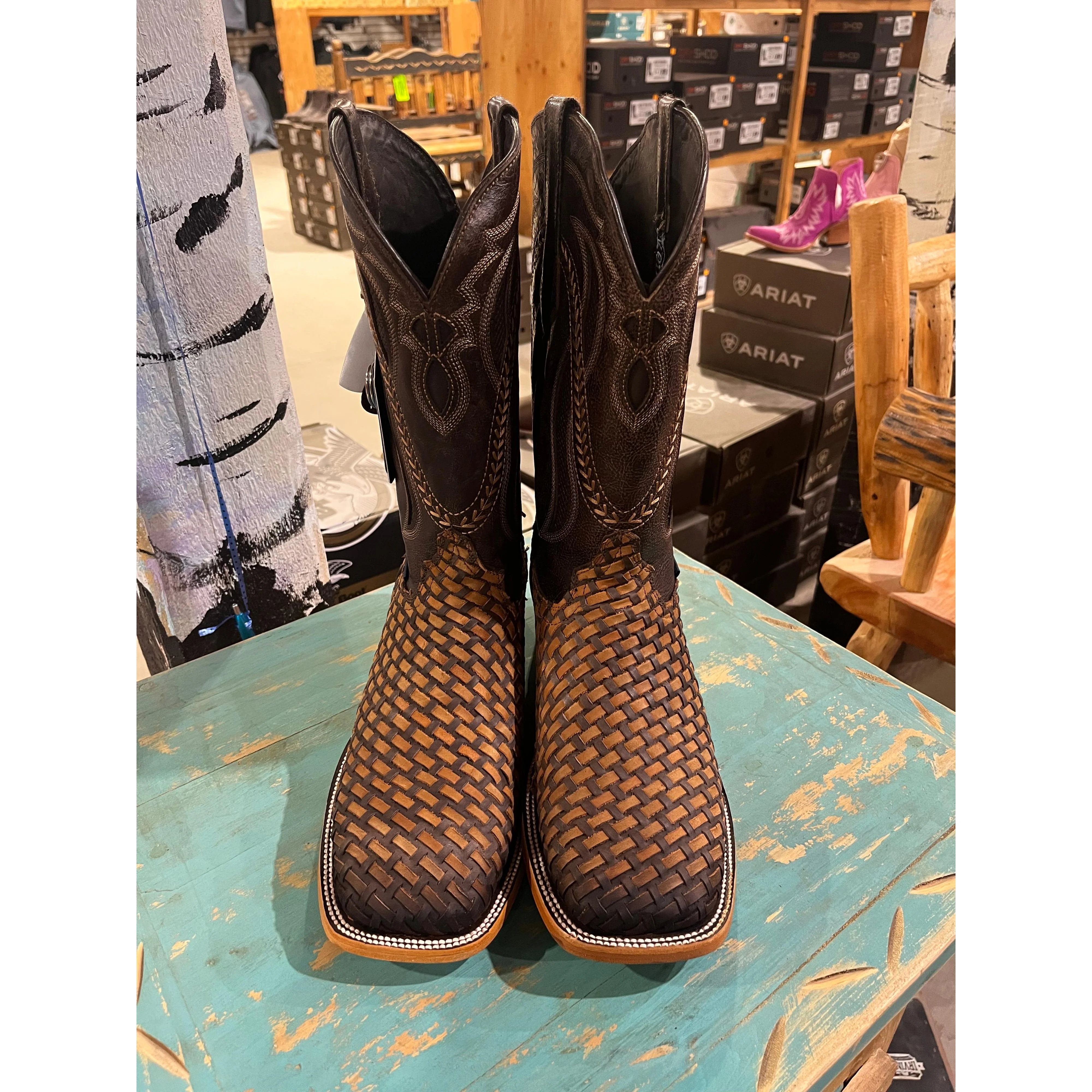 Rock'em Men's Hungria Choco/Tan Western Boots - Image 4