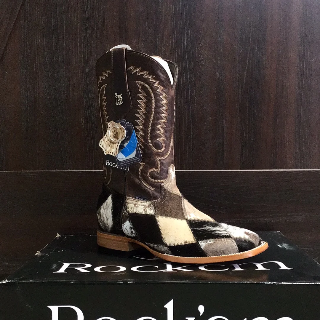 Rock'em Men's Pelo Rombos Western Boots